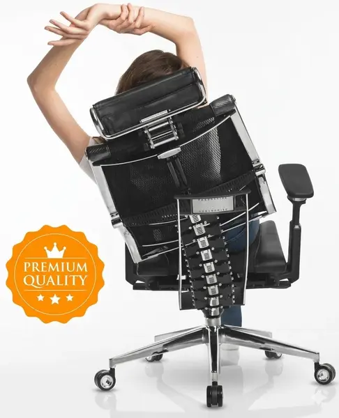 METTA Ergonomická kancelárska stolička YOGA 4D Triumph, čierna