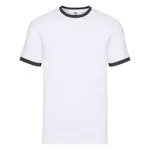 White T-shirt Ringer Fruit of the Loom
