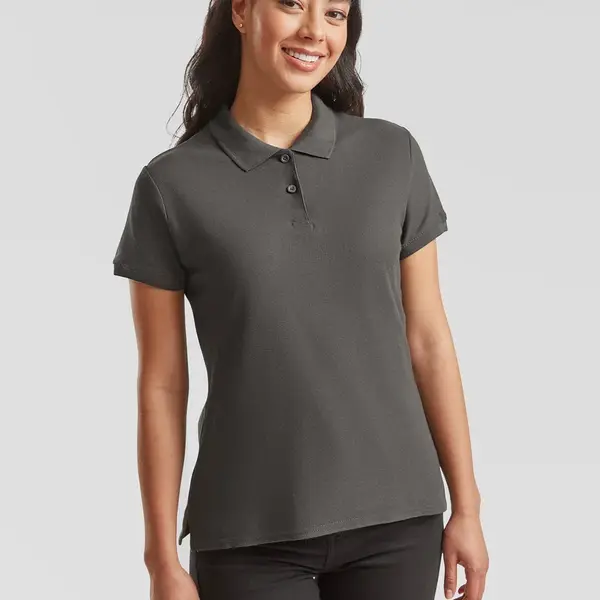 Graphite Women's Polo Fruit of the Loom