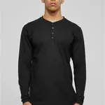 Henley L/S Basic T-Shirt Black