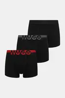 Boxerky HUGO TRUNK TR. SPLIT LOGO  3-pack černá barva, 50545667
