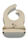 Obojstranný detský podbradník Konges Sløjd 2 PACK SILICONE BIB 2-pak