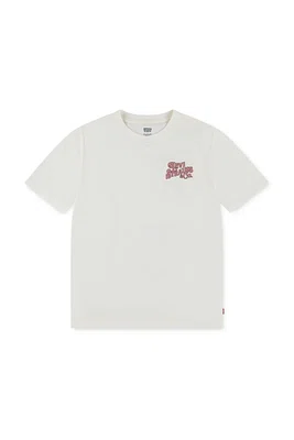 Dětské tričko Levi's WORN BY COWBOYS TEE béžová barva, s potiskem, 9EN901