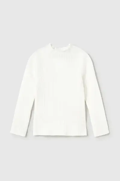 Kojenecké tričko s dlouhým rukávem Mayoral béžová barva, s pologolfem, 2074