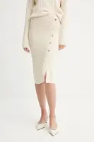 Sukně Fracomina béžová barva, midi, pouzdrová, FR25WG4007K50201