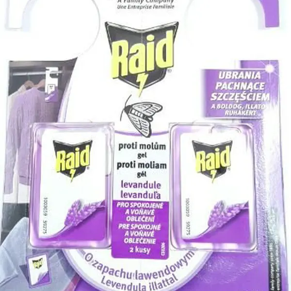 RAID háček proti šatním molům s vůní levandule 2 ks
