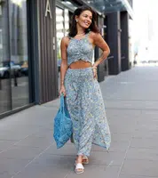 Gemre Green set with top and skirt Febo