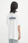 Bavlněné tričko adidas Originals Florals Logo pánské, bílá barva, s potiskem, KE6586
