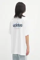 Bavlněné tričko adidas Originals Florals Logo pánské, bílá barva, s potiskem, KE6586
