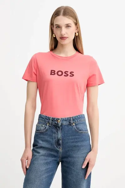 Bavlněné tričko BOSS Orange BOSS ORANGE C_Elogo_5