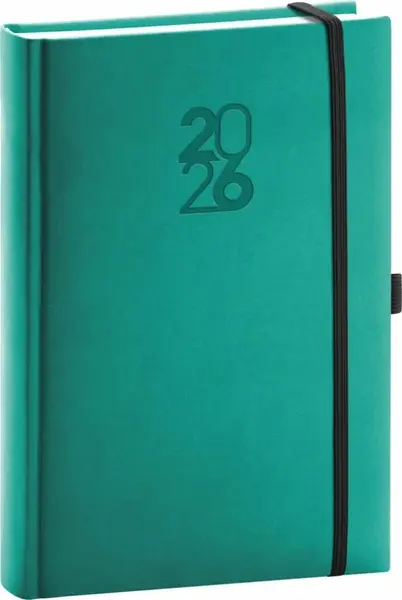 Diář 2026: Aprint Top - tyrkysový, denní, 15 x 21 cm