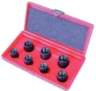 GEDORE / KLANN Hlavice na poškozené a bezpečnostní šrouby kol, sada 5 ks - Klann