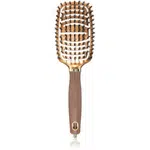 Olivia Garden Expert Flex plochý kartáč s kančími štětinami Gold&Brown 1 ks