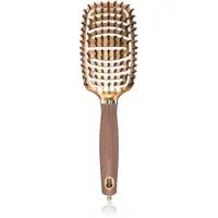 Olivia Garden Expert Flex plochý kartáč s kančími štětinami Gold&Brown 1 ks