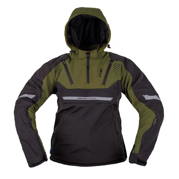 Pánská softshellová moto bunda W-TEC Annorack khaki-černá L