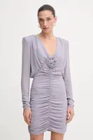 Šaty Rotate fialová barva, mini, přiléhavé, 1143491429