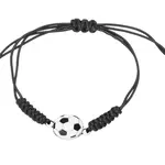 Troli Textilní černý náramek Fotbalový míč
