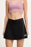 Sportovní sukně EA7 Emporio Armani černá barva, mini, áčková, AF14524.7W000507