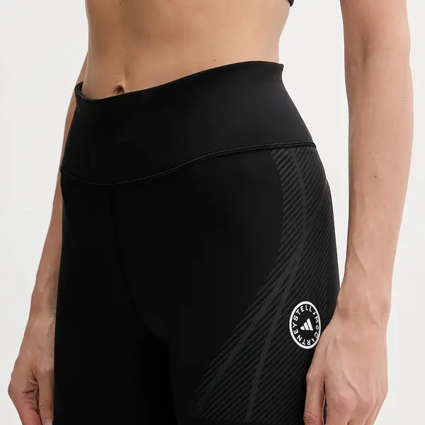 Tréninkové šortky adidas by Stella McCartney dámské, černá barva, medium waist, JW2024