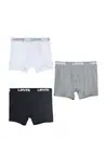 Dětské boxerky Levi's 3-pack bílá barva