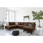 P & B SEDACÍ SOUPRAVA, textil, hnědá