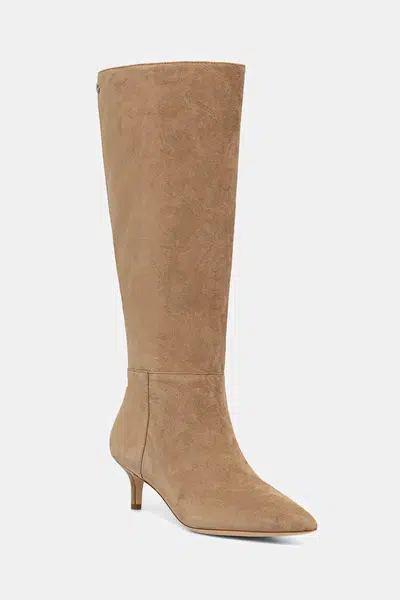 Semišové boty Lauren Ralph Lauren Mckay Tl Hl dámské, béžová barva, na podpatku, 802967811001