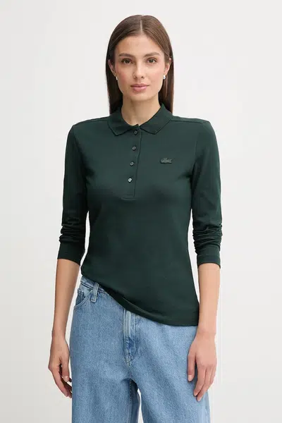 Tričko s dlouhým rukávem Lacoste dámské, černá barva, PF5464