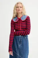 Ozdobný límec z džínoviny Renewed creative upcycling