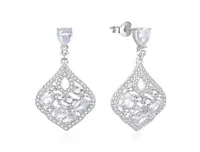 MOISS Luxusní stříbrné náušnice s čirými zirkony E0002948