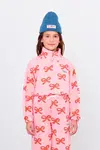 Dětská bavlněná mikina Tinycottons WORMS MOCKNECK SWEATSHIRT růžová barva, vzorovaná, AW25-075