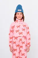 Dětská bavlněná mikina Tinycottons WORMS MOCKNECK SWEATSHIRT růžová barva, vzorovaná, AW25-075