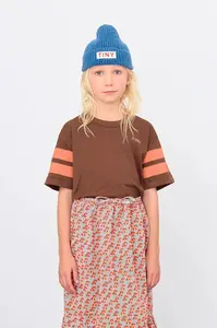 Tinycottons Dětské bavlněné tričko Tinycottons STRIPES LOGO TEE