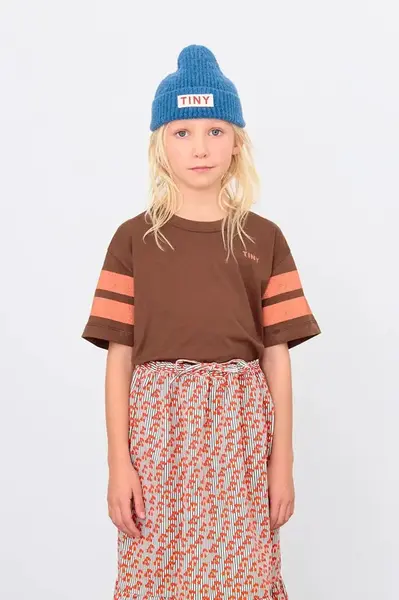 Tinycottons  Dětské bavlněné tričko  STRIPES LOGO TEE