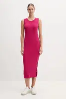 Šaty Dkny růžová barva, midi, přiléhavé, DJ5R0752