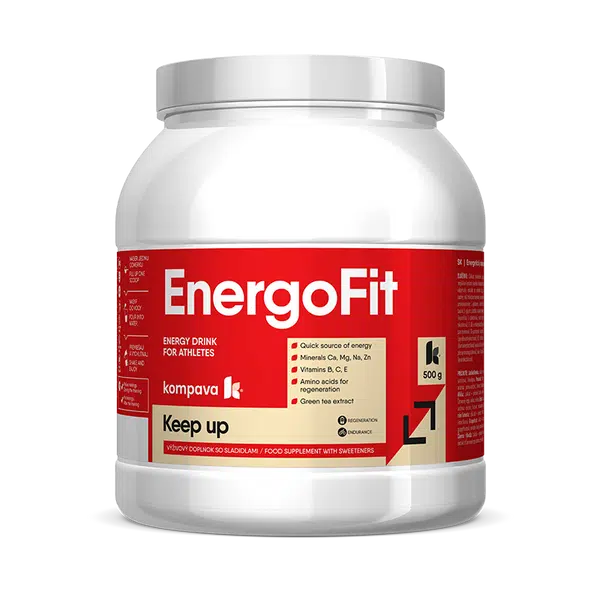 KOMPAVA Sportovní energetický nápoj EnergoFit 500g černý rybíz
