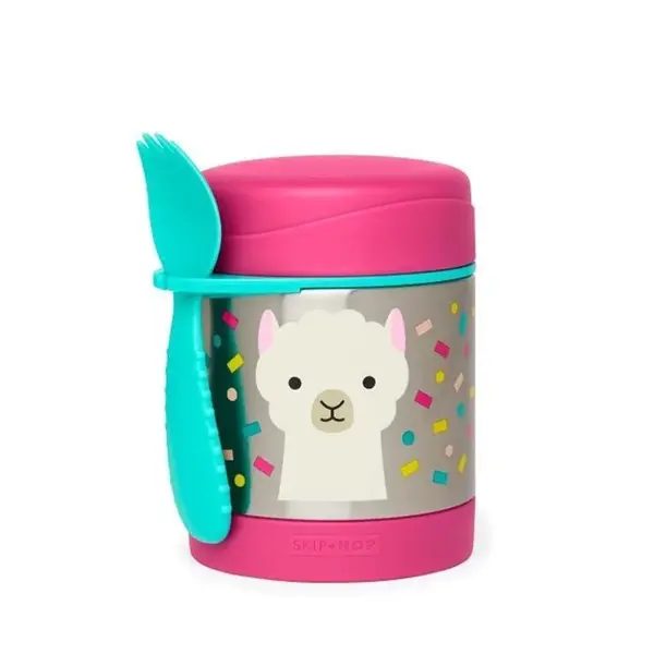 SKIP HOP Zoo Termoska na jídlo se lžičkou/vidličkou Lama 325 ml, 3r+