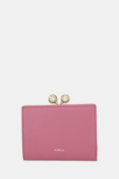 Kožená peněženka Furla dámská, růžová barva, WP00541.BX3104.4147S