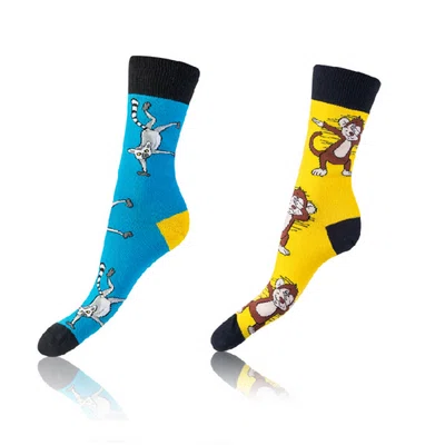 Bellinda
CRAZY SOCKS 2x - Cheerful Socks 2 Pairs - Light Blue - Yellow