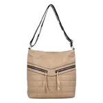 Dámská koženková crossbody taška s výrazným prošíváním  Accor, meruňková