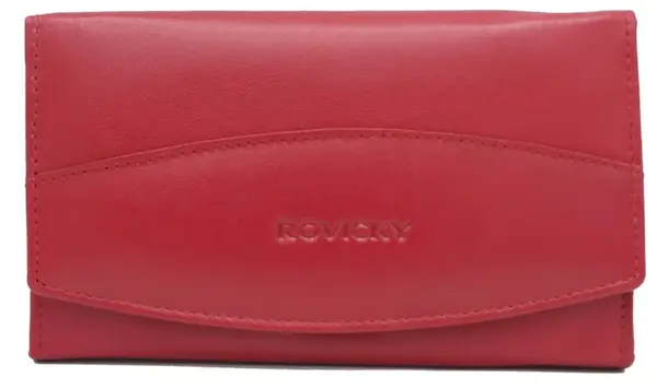 Módní dámská kožená peněženka Alvina, červená