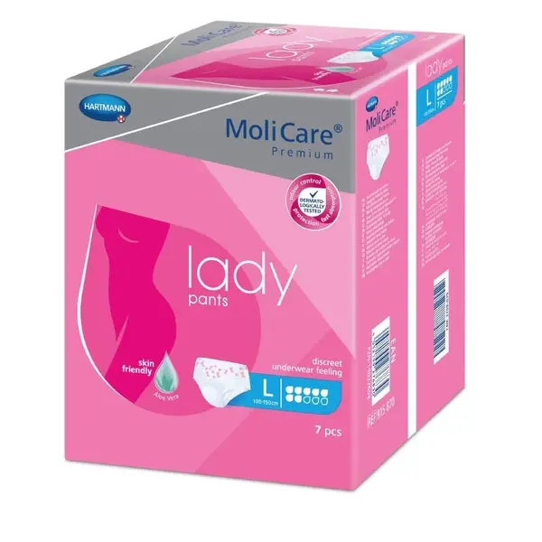 Molicare Lady Pants navlékací  kalhotky 7 kapek L boky 100-150cm 1373ml 7ks