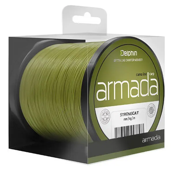 Delphin vlasec carp armada camo 600 m-průměr 0,28 mm / nosnost 5,9 kg