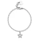 S'Agapõ Slušivý ocelový náramek s hvězdičkou Happy SHAR28