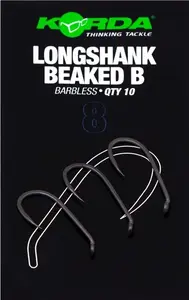 Korda háčky longshank beaked barbless 10 ks - velikost 8