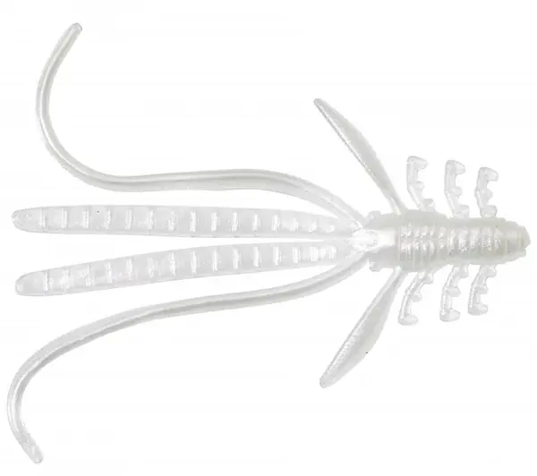 Gunki gumová nástraha nymfa naiad white flash-7 cm