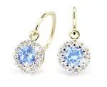 Cutie Jewellery Krásné dětské náušnice ze žlutého zlata C2745-10-X-1 světle modrá