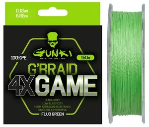 Gunki pletená šňůra g braid 4x game 150 m - 0,14 mm 8,18 kg