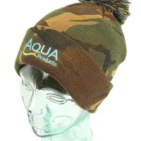 Aqua kulich camo bobble hat