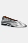 Kožené balerínky Tommy Hilfiger SOFT METAL LTHR BALLERINA NO BOW