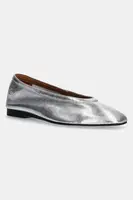 Kožené balerínky Tommy Hilfiger SOFT METAL LTHR BALLERINA NO BOW